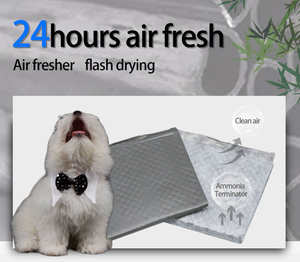 Benutzer definierte biologisch abbaubare Geruchs kontrolle Bambus Holzkohle 6 Schicht Haustier Windel Welpe Hund Training Wee PEE Pads - Product Image 2