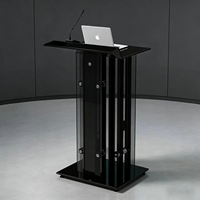 Pupitre de conférence créatif moderne en acrylique transparent pliable durable, couleur personnalisée, logo personnalisé, pour église, école, hôtel