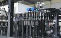 Machine de soufflage automatique de bouteilles PET avec composants PLC Mitsubishi, force de serrage de 8000 kN, capacité de bouteille de 2 L, moteur neuf