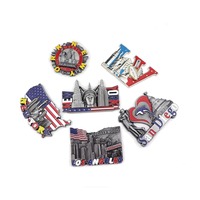 Aimants de réfrigérateur modernes en alliage de zinc personnalisés avec émail souple, souvenirs touristiques en métal, cadeaux de fête avec impression en relief
