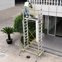 Tour d'échafaudage télescopique multifonctionnelle pour échafaudage mobile en alliage d'aluminium