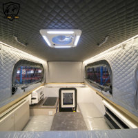 Huntoo Overland – Camping-car en aluminium léger pour pick-up 4x4 tout-terrain, avec toit relevable moderne et coulissant