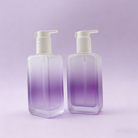 Flacon pompe en verre de luxe à fond épais carré de 150 ml pour soins de la peau, lotion corporelle, nettoyant visage, huile, avec clip de sécurité