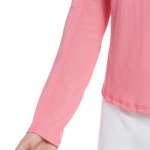 Jersey informal de manga larga personalizado OEM para mujer, jersey que absorbe la humedad, diseño ajustado con logotipo bordado en la parte delantera - Product Image 4