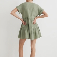 Femme Stock Bale Robe longue décontractée à manches longues imprimée de fleurs Robes d'occasion pour femmes/