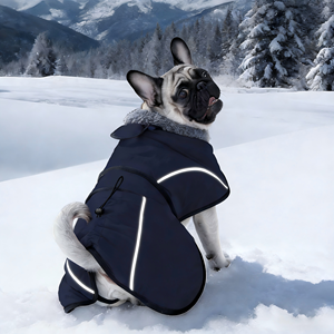 Jaket Anjing Musim Dingin Anti Air Reflektif Modis, Mantel Fleece Bernapas & Dapat Disesuaikan untuk Anjing - Product Image 3