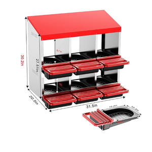 Cajas de anidación enrollables para patio trasero, caja de anidación de pollo enrollable automática para poner <span class=keywords><strong>huevos</strong></span> - Product Image 5