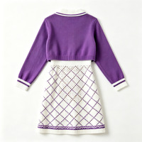 OEM ODM Personnalisé, robe en tricot pour femmes, tissu tricoté de haute qualité, col polo, jacquard et maille