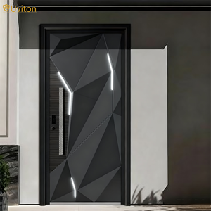 Nhà máy hiện đại công nghệ tiên tiến thiết kế cửa chính 20mm tấm nhôm khắc với bảng điều khiển cửa chiếu sáng tích hợp - Product Image 2