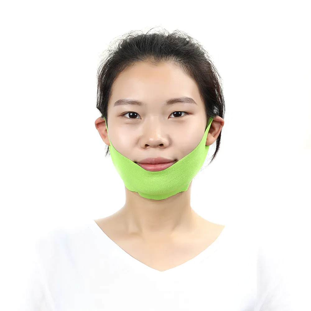 Vrouwen Herbruikbare V-Lijn Gezicht Slanke Lift-Up Masker Kin Wang Afslankende Riem Riem Gezicht Shaper Band
