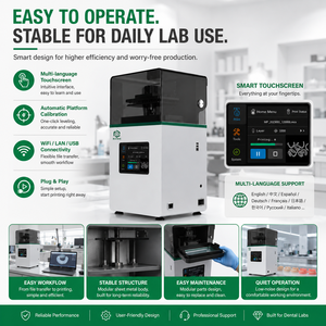 Impresora 3D LCD Profesional de Alta Gama Industrial para Odontología, con Nivelación Automática, para Laboratorio Dental, Impresión de Bases de Prótesis Dentales y Dientes Temporales - Product Image 6