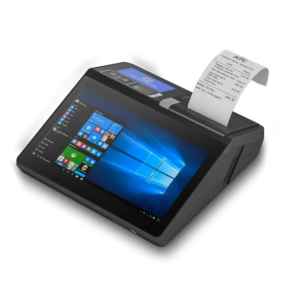 Impressora inteligente Android Qr Code Scanner 80mm, sistema de caixa registradora inteligente para varejo, ponto de venda com tela sensível ao toque, 11,6 polegadas