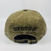 Venta al por mayor de algodón lavado Vintage sombreros de papá en blanco carta personalizada frente después del bordado Logo 6 paneles gorras de béisbol lisas