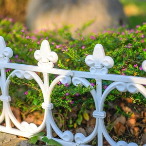 Clôture de jardin décorative vintage en <span class=keywords><strong>plastique</strong></span> blanc de haute qualité, petite et à piquets - Product Image 3