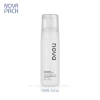 Botol Sabun Cair Plastik HDPE Matt White 100ml 150ml 200ml Botol Pembersih Wajah Berbusa Transparan Dengan Pompa dan Tutup Buram
