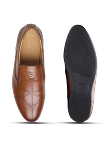 Calzado Mocasín Clásico de Punta Redonda para Hombre en Cuero Crust Importado con Práctica Construcción sin Cordones y Forro de Cuero DD - Product Image 6