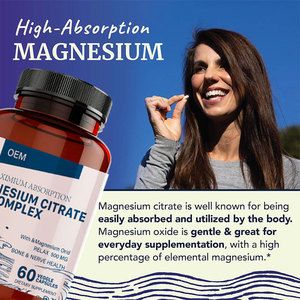 Cápsulas Blandas <span class=keywords><strong>de</strong></span> Citrato <span class=keywords><strong>de</strong></span> <span class=keywords><strong>Magnesio</strong></span>, Glicinato y Malato (Complejo <span class=keywords><strong>de</strong></span> <span class=keywords><strong>Magnesio</strong></span> 4x) 500mg OEM/ODM con <span class=keywords><strong>Beneficios</strong></span> Antioxidantes - Product Image 2