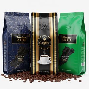 Sacs de café en grains entiers torréfiés personnalisés de 250 g, 500 g, 1 kg, 12 oz avec valve - Product Image 1
