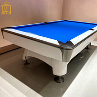 Table de billard professionnelle sur mesure 9 pieds en chêne massif avec système de retour de billes en cuir K66, plateau en ardoise Jiujiang, haute qualité