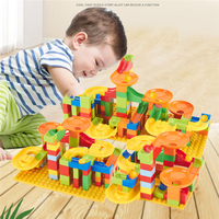 Juego de bloques de construcción de laberinto para niños, juego educativo de construcción con bolas, canicas