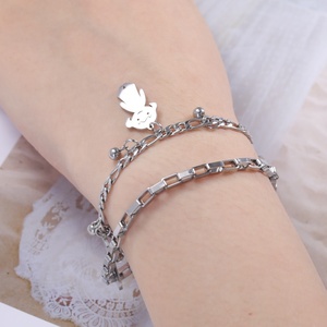 La vendita più calda Little Girl Little Boy Charm Cartoon Cute Character braccialetti per bambini placcati in <span class=keywords><strong>oro</strong></span> per regali di compleanno - Product Image 5