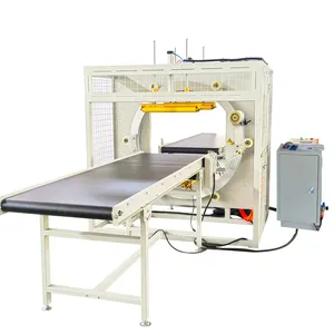 Automatic Wrap Orbital Horizontal Stretch Film Wrapping Packaging Machine Orbital For Steel Tube PVC Plate