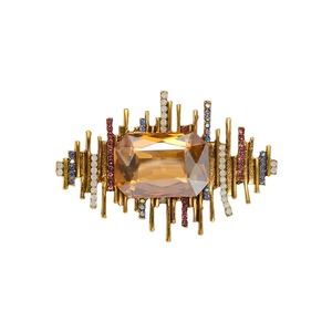 Broche Retangular de Strass Dimensional para Mulheres e Meninas, Joia de Cristal Brilhante Exquisita - Product Image 2