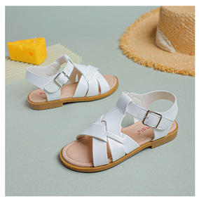 Sandales tissées solides pour filles, nouvelle conception, semelle en caoutchouc Flite pour enfants - Product Image 6