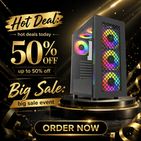 Gabinete ATX de Escritorio L-200-I6 de Alta Calidad, Computadora para Gaming de Novedad con Ventiladores de Refrigeración LED para Jugador y Servidor de PC