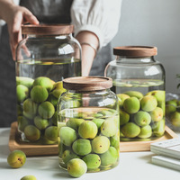 Grote glazen wijnfles/brouwpot voor huishoudelijk gebruik, verzegelde pot, luchtdicht, 1-2L, modern design
