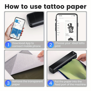 Imprimante thermique A4 Marklife X8 pour artistes tatoueurs, imprimante de pochoirs sans fil Bluetooth, portable, modèle d'art corporel temporaire - Product Image 2