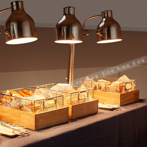 Lampe chauffante de buffet à tête unique avec base en marbre pour la restauration hôtelière, les pizzas, les frites, le barbecue et la présentation d'aliments chauds - Product Image 2