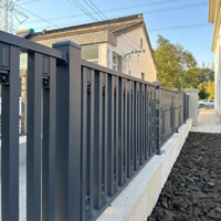 Panel de Valla de Privacidad de Aleación de Aluminio de 2m para Exteriores, Resistente a la Corrosión, con Características de Seguridad, Rejillas, Acabado con Recubrimiento en Polvo, Modelado 3D