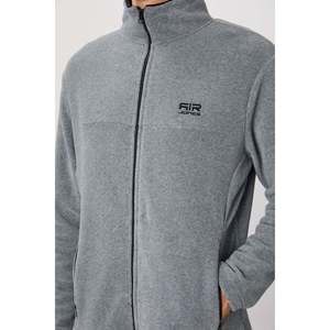 เสื้อสเวตเชิ้ตผ้าฟลีซสีเทาผสมสำหรับผู้ชาย Air Jones Hardy ทรงมาตรฐาน - เสื้อพูลโอเวอร์โพลีเอสเตอร์สวมใส่สบายสำหรับชุดลำลอง - Product Image 5