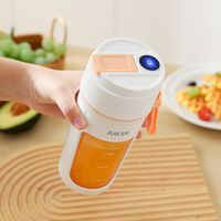 Draagbare Roestvrijstalen Elektrische Juicer Voor Thuis-En Buitengebruik Multifunctionele Fruit-En Groentesappige Beker Met Digitaal Display