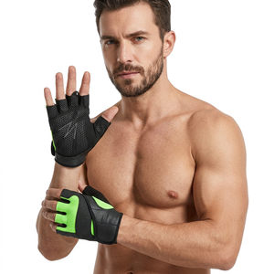 Gants de musculation en PU sur mesure - Légers, respirants, demi-doigts, antidérapants, protection de la paume, boucle, cyclisme, gym, sports - Product Image 1