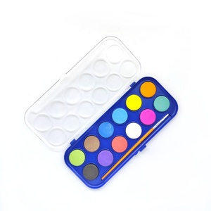 Professional 12-Color Water Color <b>Paint</b> <b>Set</b> with Case and Brush for Painting on Canvas and Paper - Product Image 2