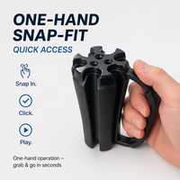 Support de clubs de golf portable à 6 emplacements en plastique moulé par injection sur mesure, support de rangement pour practice de golf, organisateur de voyage OEM
