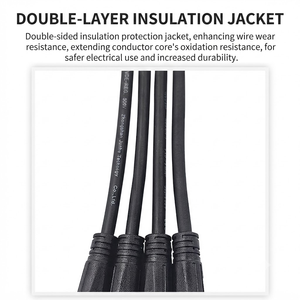Connecteur de câble répartiteur en Y en PVC étanche IP67, 1 prise mâle/femelle multi-ports, faisceau de câbles pour modules d'éclairage LED extérieur - Product Image 2