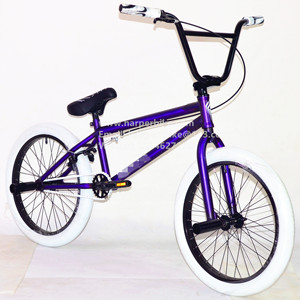 Design personalizado, cor transparente bmx 20 polegadas freestestilo bicicleta