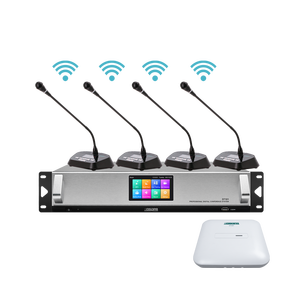 Microfono per sala riunioni del sistema di conferenza Wireless Desktop Wifi 5G per presidente e delegati con funzione di voto - Product Image 1