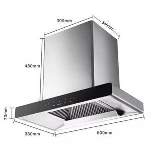 Mini campana extractora de succión alta tipo T de 600/700mm para cocina pequeña electrodoméstico eléctrico silencioso de acero inoxidable para pequeños - Product Image 6