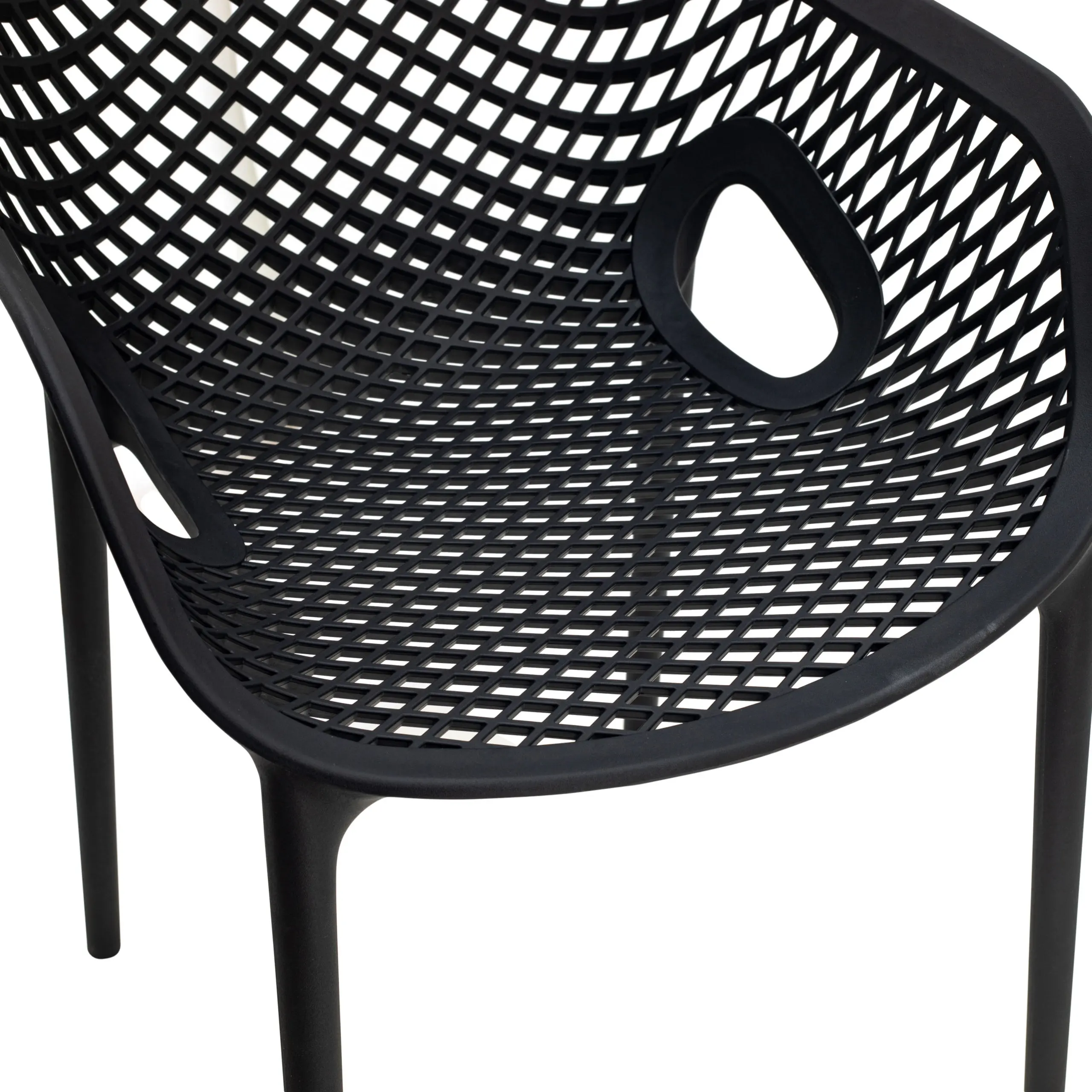 Modern wholesale plastic air chair dining chairs for garden outdoor cafe hotel patio dining room armchair