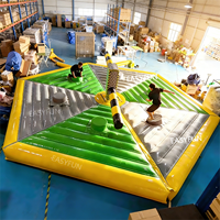 EASYFUN Vente en gros usine : Trampoline, Machine d'obstacles rotative 'Toxic Meltdown', Jeu gonflable Wipeout