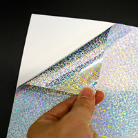 Autocollant en vinyle A4 arc-en-ciel auto-adhésif imperméable Imprimante à jet d'encre laser papier compatible Holographique imprimable pour les promotions