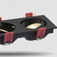 Spot LED en aluminium à angle réglable, ultra-fin, anti-éblouissement, CRI 90 élevé, dimmable pour chambre et salon (intérieur)
