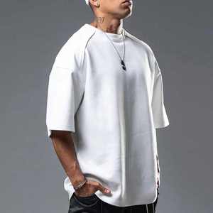 100% Cotton <b>White</b> Tee-<b>Shirts</b> Streetwear Drop Shoulder Boxy T-<b>Shirt</b> Manufacturer Heavyweight Oversized Blank T <b>Shirt</b> - Product Image 4