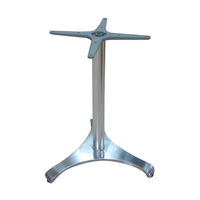 Pied de table en aluminium moulé brillant à trois pieds larges, base de table stable en métal pour bistrot, café, restaurant