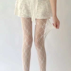 Japanese Style Jk Pantyhose Black Mesh Ultra Thin 0D Sheer Women's Tights For Spring Summer - Product Image 4