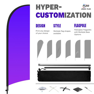 Custom Printed Digital <strong>Printing</strong> 60x240cm Waterproof Feather <strong>Flags</strong> with Fiberglass Pole <strong>Tear</strong> <strong>Drop</strong> Beach <strong>Flags</strong> Outdoor Promotion - Product Image 4